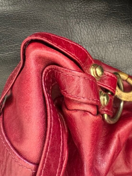 Auth Rebecca Minkoff Red Wine Leather Nikki Hobo Bag - Picture 9 of 10